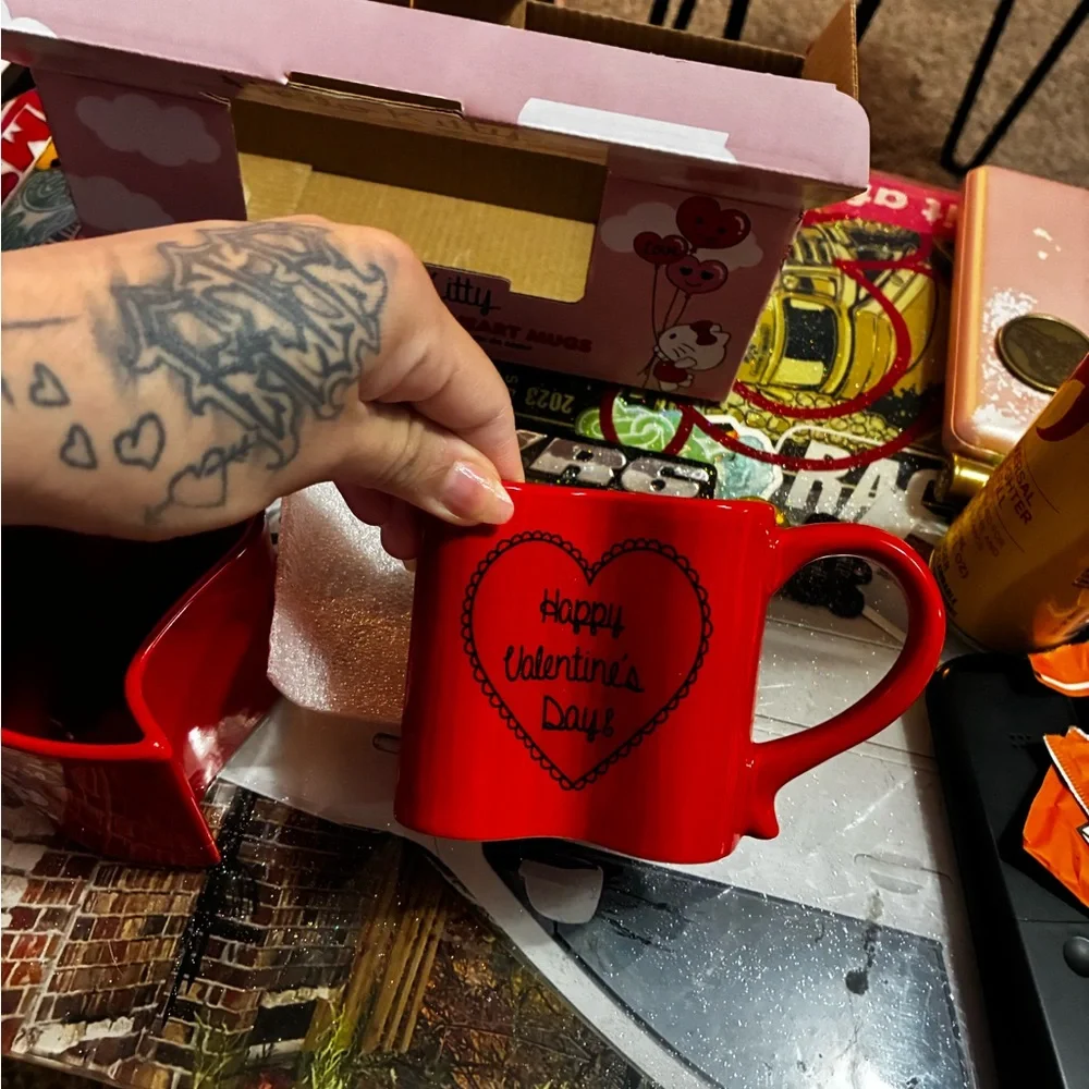 Ceramic heart Mug Set